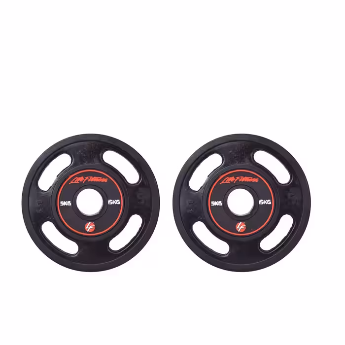 صفحه هالتر 4 دستگیره 5 کیلویی LIFEFITNESS بسته دو عددی