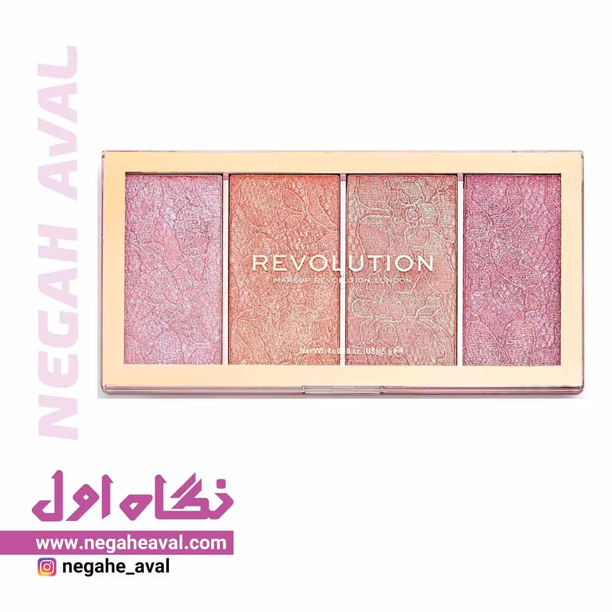 پالت هایلایتر پودری 4 تایی Vintage رولوشن
