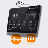 مانیتور پژو 207 برند شیائومی 4 64 اپل کارپلی مدل M4 همراه با قاب