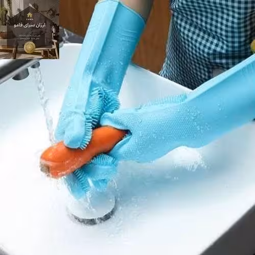 دستکش سیلیکونی ظرفشویی | amazonchi