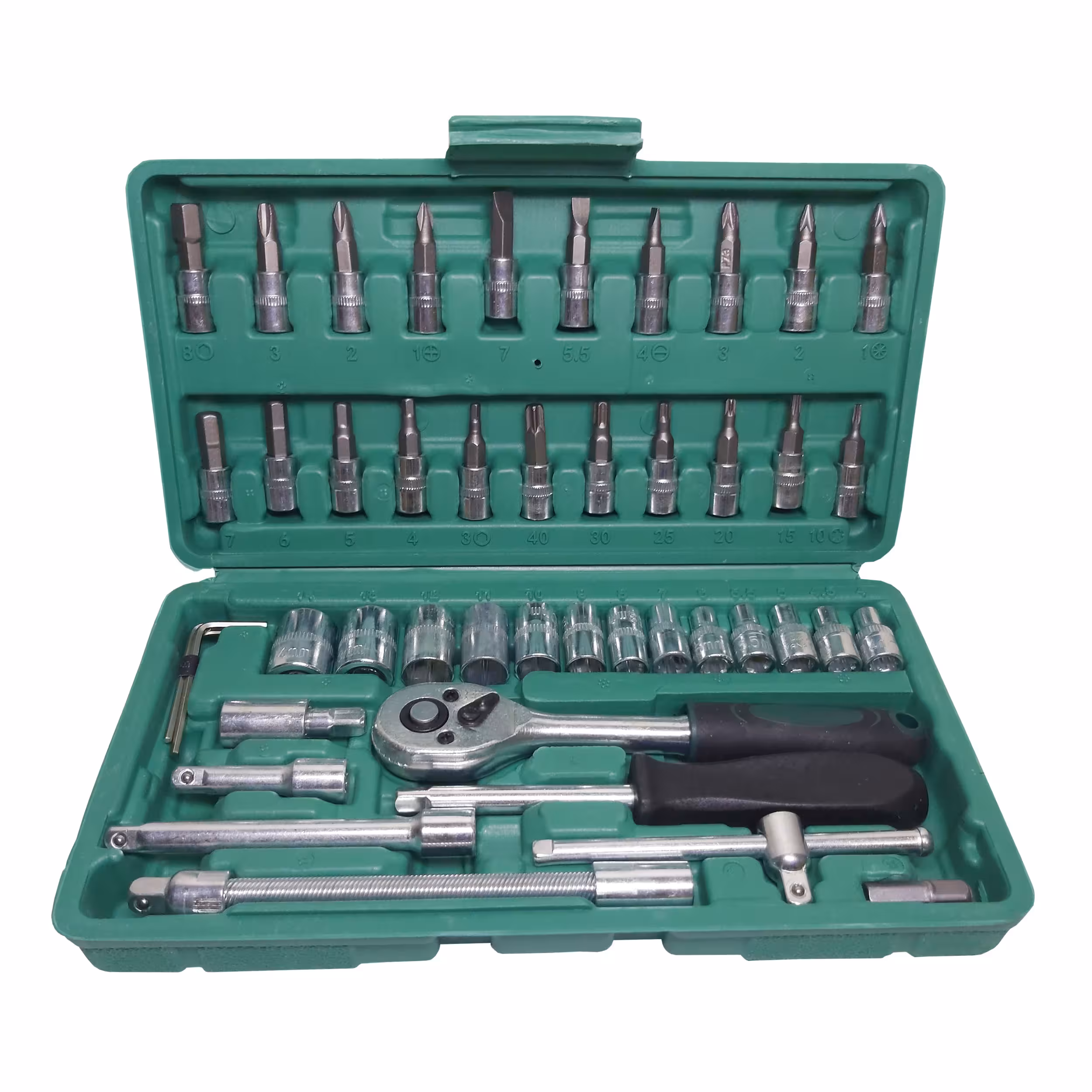 آچار و سری بکس و پیچ گوشتی نیوتولز مجموعه 46 عددی