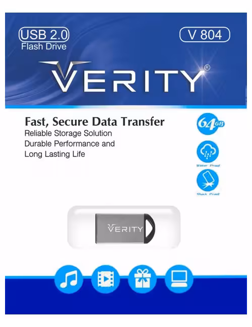 فلش مموری فلزی وریتی مدل V804 ظرفیت 64 گیگابایت