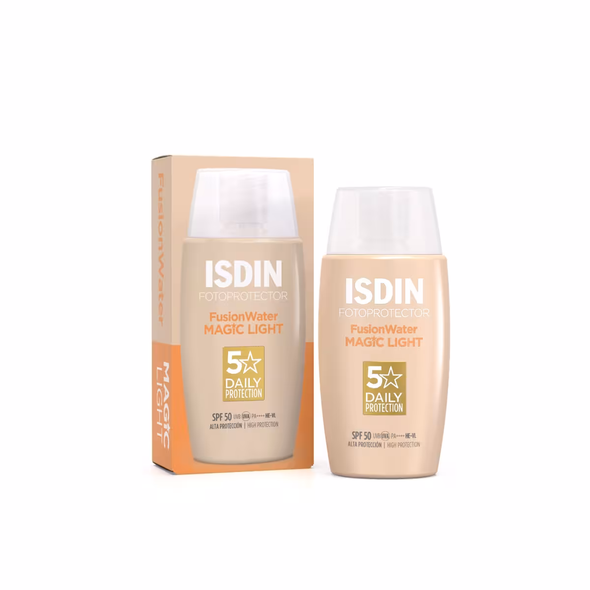 ضد آفتاب رنگی ایـزدیـن رنگ لایتIsdin مدل Fusion Water Magic Light