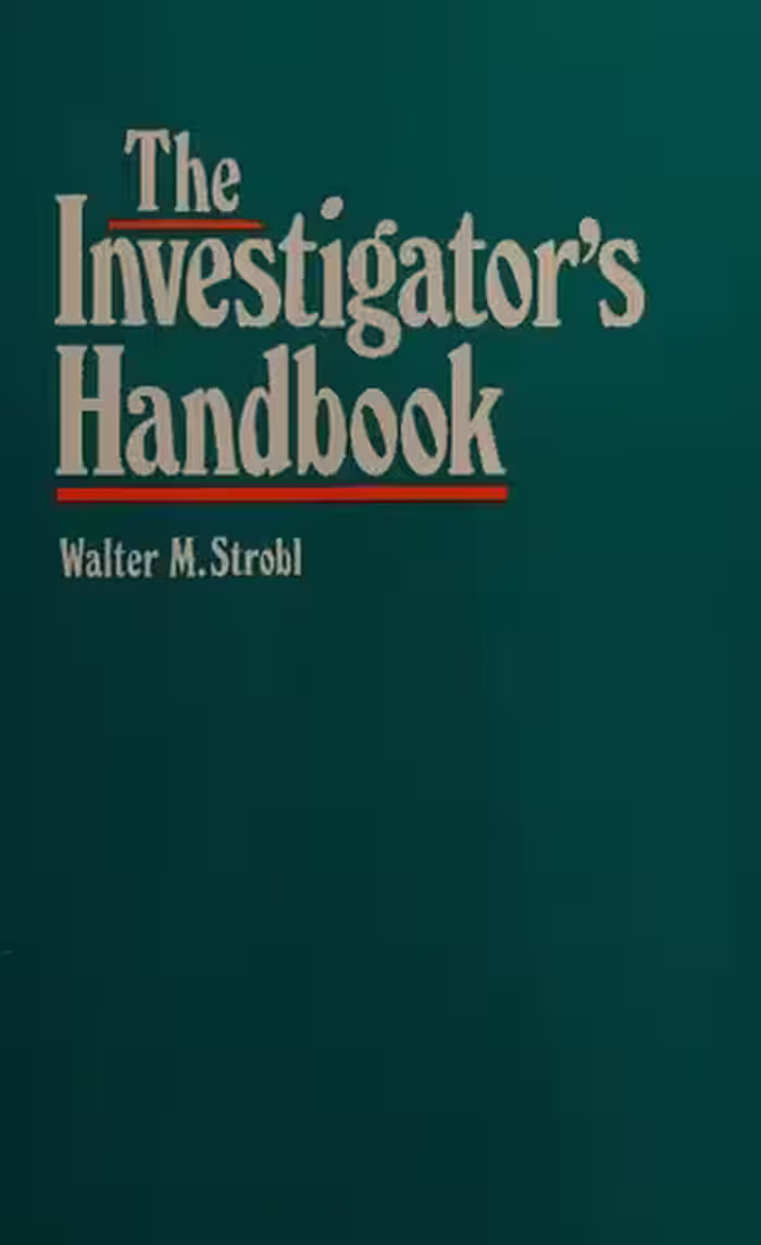 خرید و دانلود نسخه کامل کتاب The Investigator's Handbook