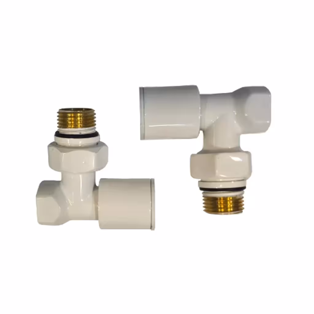 شیر رادیاتور سفید طلایی مدل دکوراتیو مجموعه 2 عددی