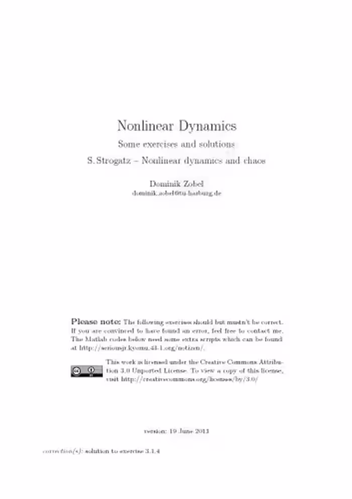 خرید و دانلود نسخه کامل کتاب Nonlinear dynamics and chaos Solution Manual