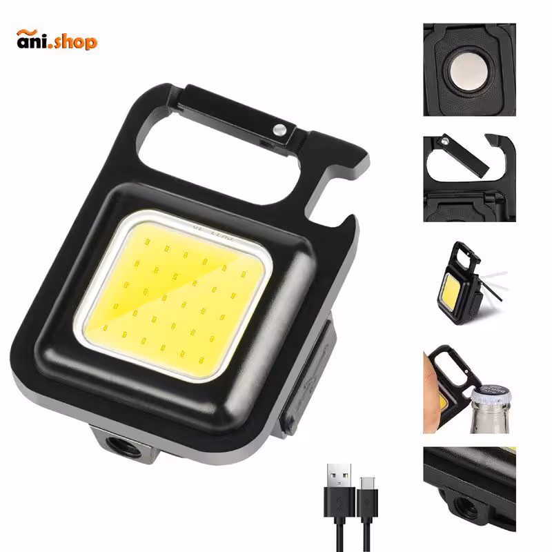 چراغ قوه جیبی شارژی فلزی کوهنوردی چند کاره ez202