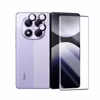 محافظ صفحه نمایش آکوآرا مدل FL Edge Ring مناسب برای گوشی موبایل شیائومی Redmi Note 14 Pro 4G به همراه محافظ لنز دوربین