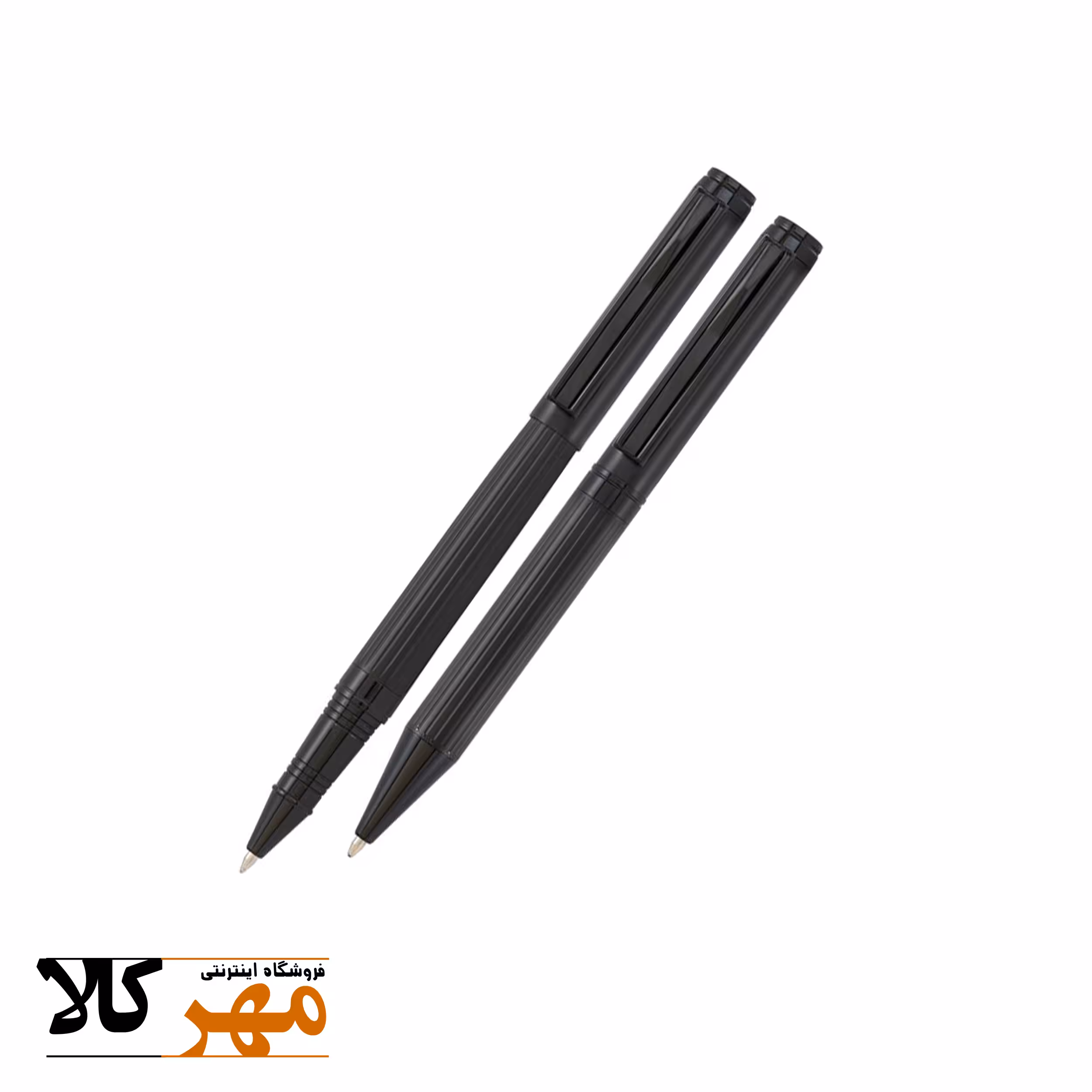قلم ست خودکار و روان نویس مشکی گیره مشکی مدل MELODY 75