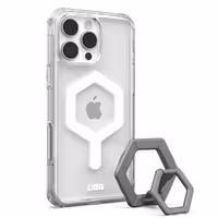 قاب آیفون 16 پرو مکس UAG Plyo MagSafe Ice White Case   Titanium Ring Stand