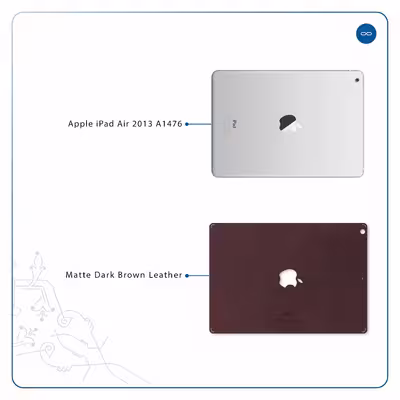 برچسب پوششی ماهوت مدل Matte-Dark-Brown-Leather مناسب برای تبلت اپل iPad Air 2013 A1476