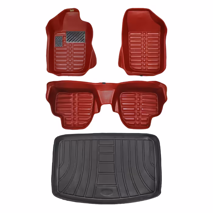   کفپوش پنج بعدی خودرو پانیذ مدل EVA مناسب برای  پژو 206 به همراه کفپوش صندوق