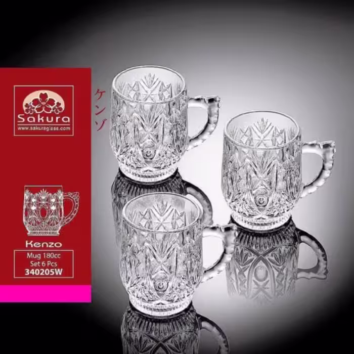 فنجان ساکورا مدل  KENZO بسته 6 عددی