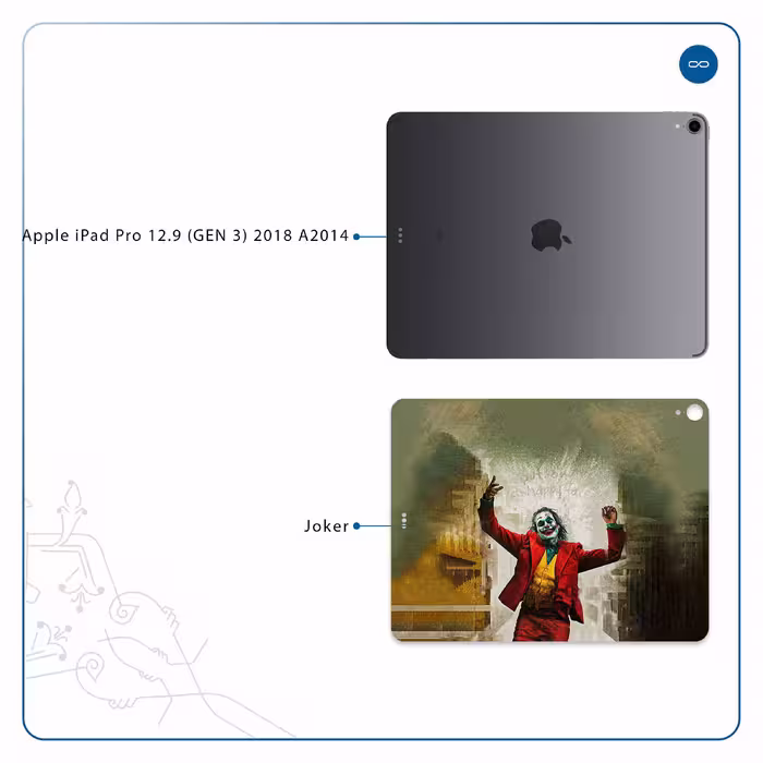 برچسب پوششی ماهوت مدل Joker مناسب برای تبلت اپل iPad Pro 12.9 (GEN 3) 2018 A2014