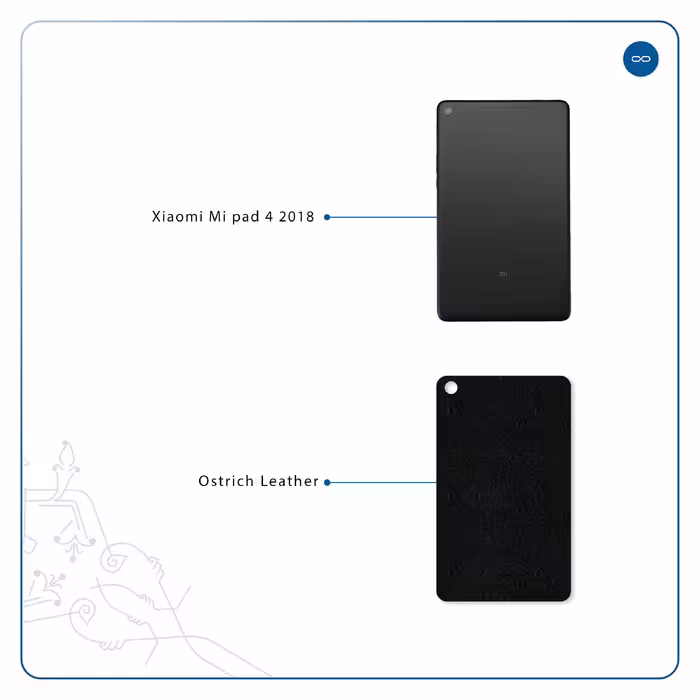 برچسب پوششی ماهوت مدل Ostrich-Leather مناسب برای تبلت شیائومی Mi Pad 4 2018