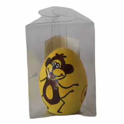 تخم مرغ سفالی مدل نقاشی میمون بازیگوش