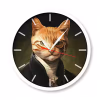 ساعت دیواری مدل گربه کد 3308