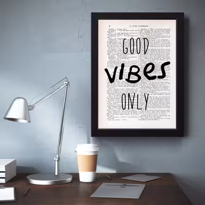 تابلو مدل انگیزشی Good Vibes Only کد m2453-b