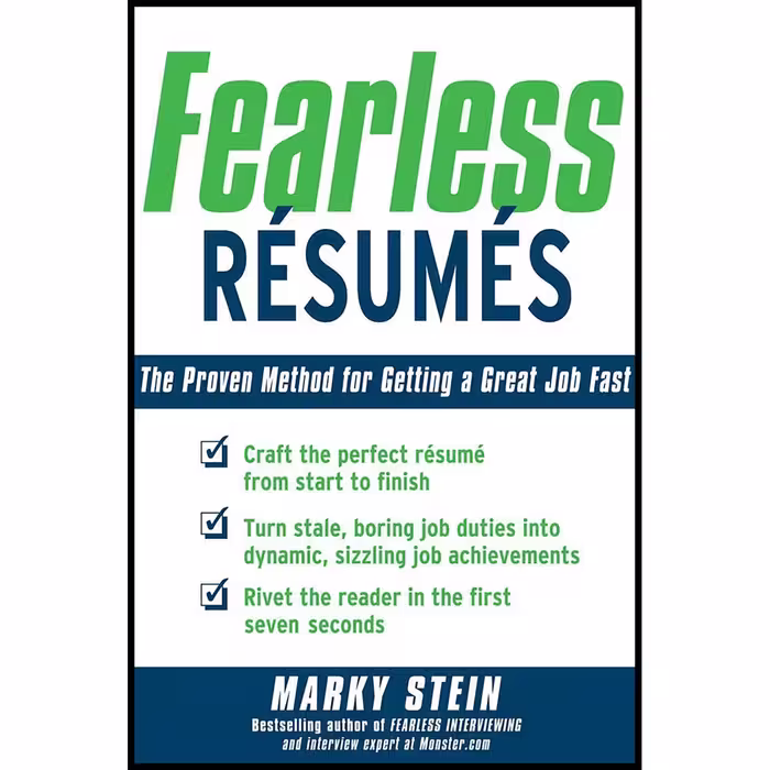 کتاب Fearless Resumes اثر Marky Stein انتشارات McGraw Hill
