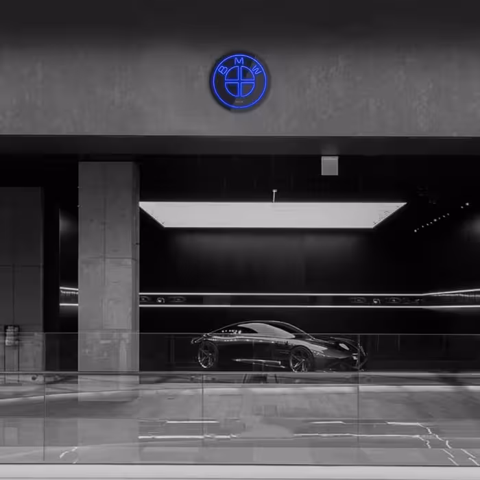 چراغ دیواری نئون دیزاین طرح Bmw-BL_BL 