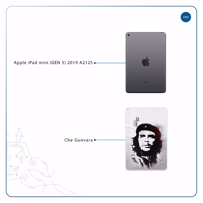 برچسب پوششی ماهوت مدل Che-Guevara مناسب برای تبلت اپل iPad mini (GEN 5) 2019 A2125