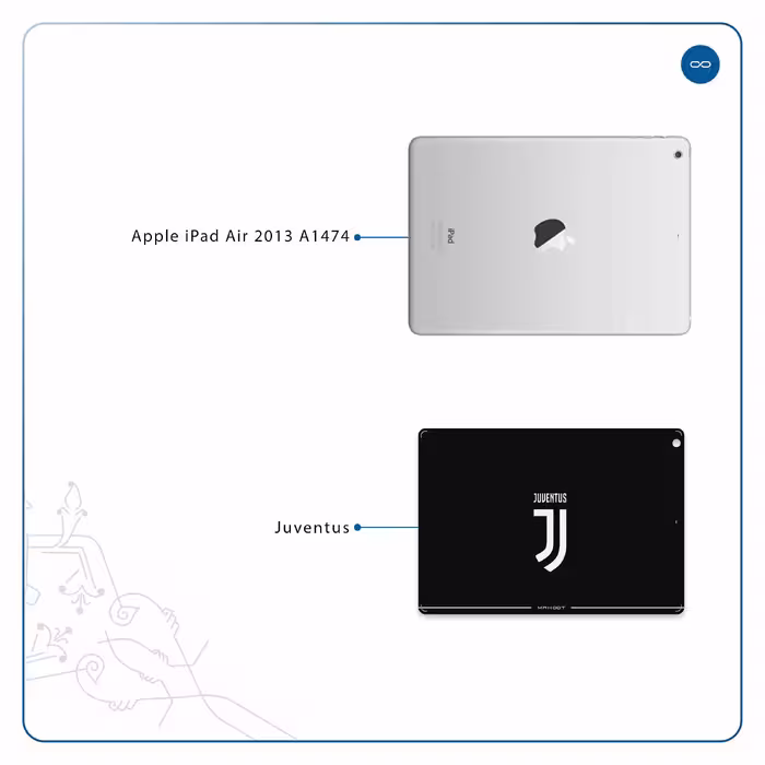 برچسب پوششی ماهوت مدل Juventus مناسب برای تبلت اپل iPad Air 2013 A1474