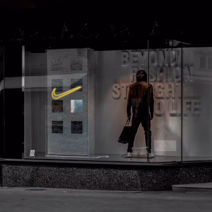 چراغ دیواری نئون دیزاین طرح Nike_YL