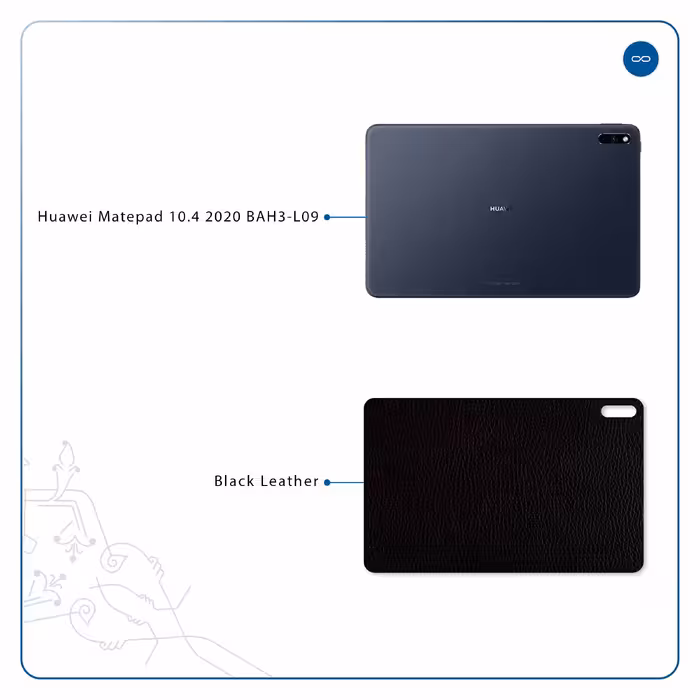 برچسب پوششی ماهوت مدل Black-Leather مناسب برای تبلت هوآوی Matepad 10.4 2020 BAH3-L09