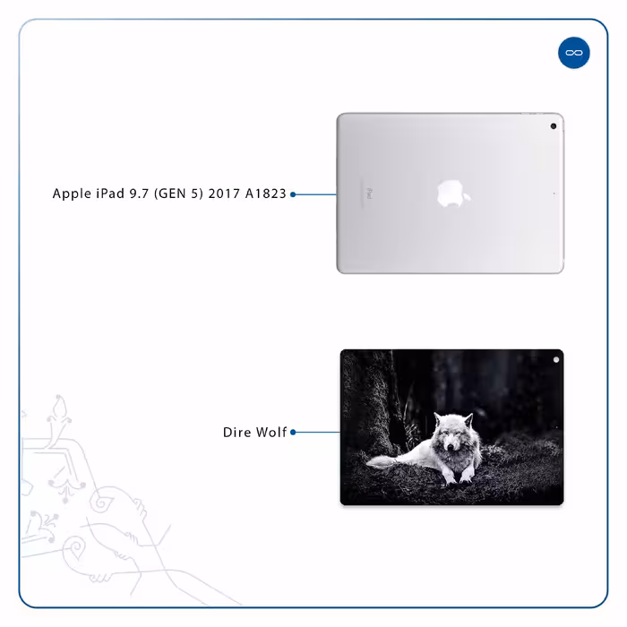 برچسب پوششی ماهوت مدل Dire Wolf مناسب برای تبلت اپل iPad 9.7 (GEN 5) 2017 A1823