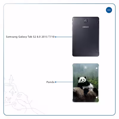 برچسب پوششی ماهوت مدل Panda مناسب برای تبلت سامسونگ Galaxy Tab S2 8.0 2015 T710
