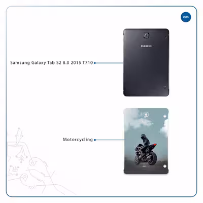برچسب پوششی ماهوت مدل Motorcycling مناسب برای تبلت سامسونگ Galaxy Tab S2 8.0 2015 T710
