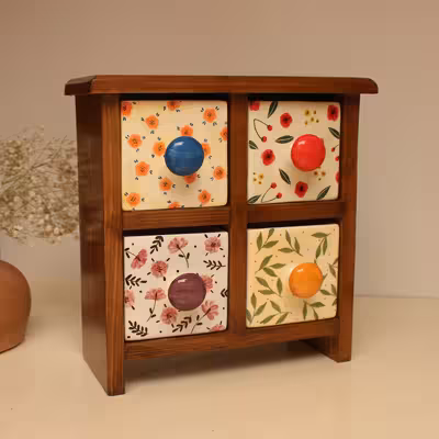 جاادویه 4 پارچه مدل چوبی و سرامیکی کد 04-01