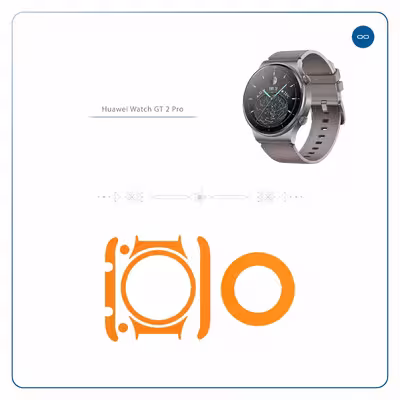 برچسب ماهوت طرح Matte Orange مناسب برای ساعت هوشمند هوآوی Watch GT 2 Pro