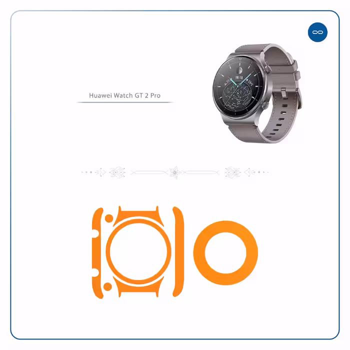 برچسب ماهوت طرح Matte Orange مناسب برای ساعت هوشمند هوآوی Watch GT 2 Pro