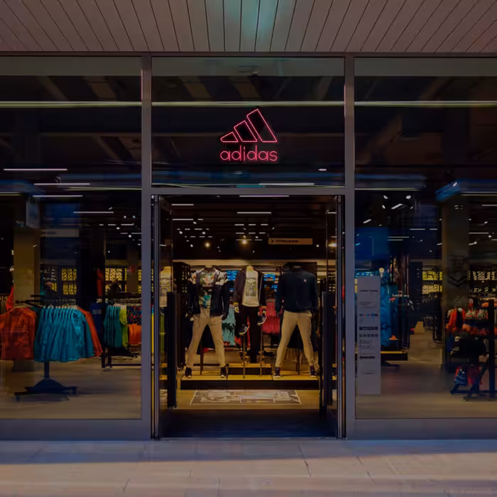 چراغ دیواری نئون دیزاین طرح Adidas-Text-BL_RD