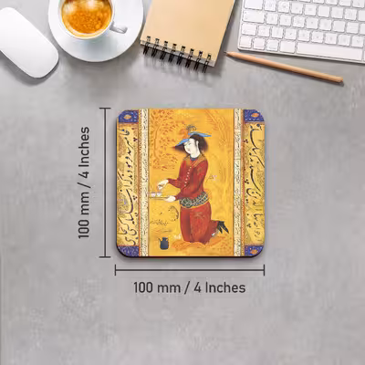 زیر لیوانی لوکسینو مدل شاهنامه کد ایران_2535 مجموعه 6 عددی