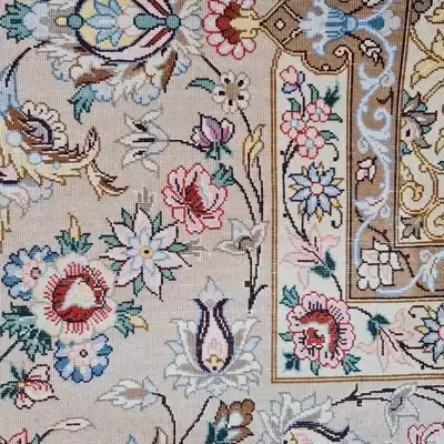 فرش دستبافت شش متری اصفهان آبتین کد 1237 یک جفت 