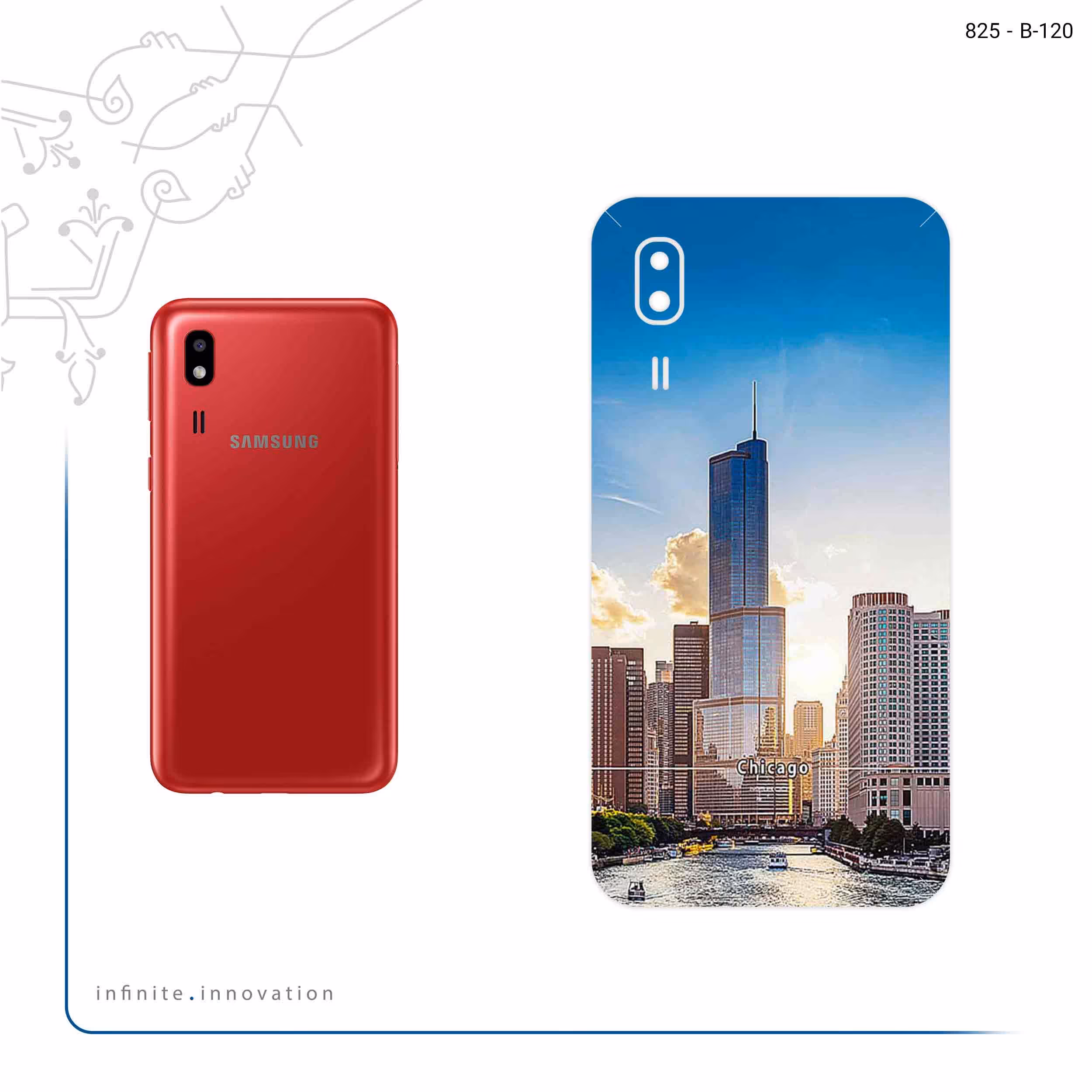 برچسب پوششی ماهوت مدل City of Chicago مناسب برای گوشی موبایل سامسونگ Galaxy A2 Core