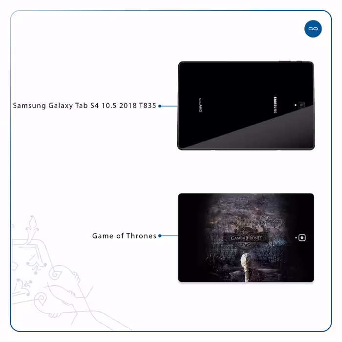 برچسب پوششی ماهوت مدل Game of Thrones مناسب برای تبلت سامسونگ Galaxy Tab S4 10.5 2018 T835