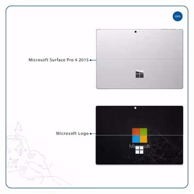 برچسب پوششی ماهوت مدل Microsoft-Logo مناسب برای تبلت مایکروسافت Surface Pro 4 2015
