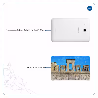 برچسب پوششی ماهوت مدل TAKHT-e-JAMSHID مناسب برای تبلت سامسونگ Galaxy Tab E 9.6 2015 T561
