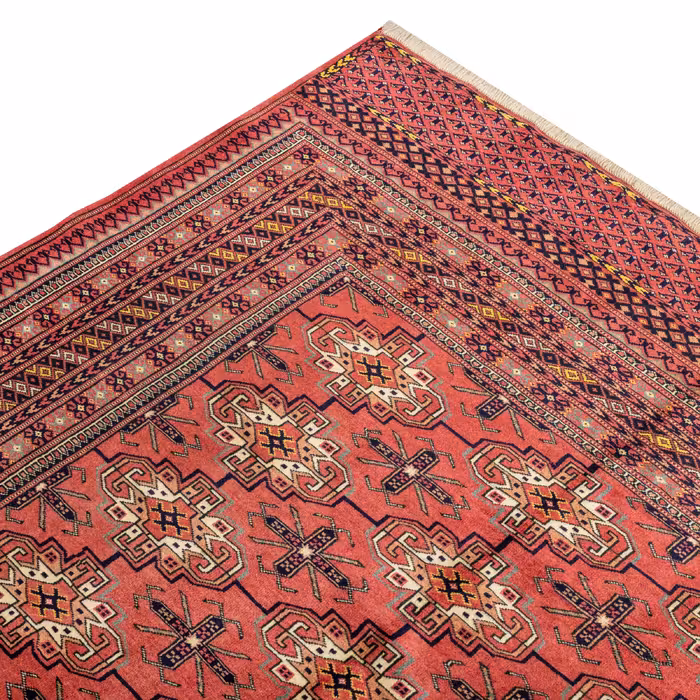 فرش دستبافت سه و نیم متری مدل ترکمن کد 40.1937