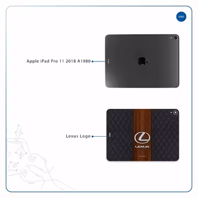 برچسب پوششی ماهوت مدل Lexus-Logo مناسب برای تبلت اپل iPad Pro 11 2018 A1980