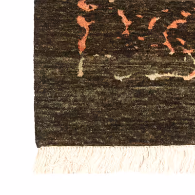 فرش دستبافت یک متری فرش چمن رخ مدل مدرن کد 261281