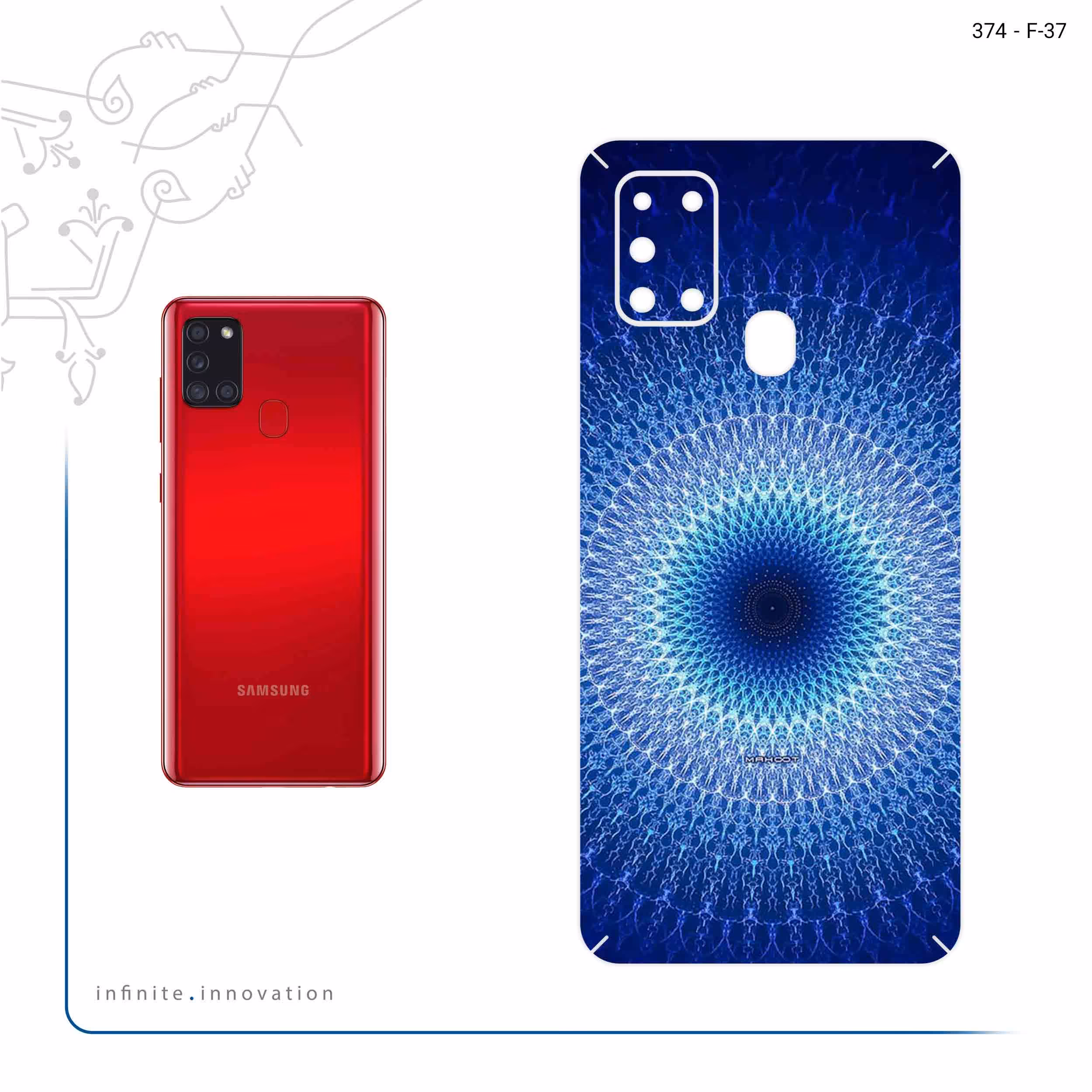 برچسب پوششی ماهوت مدل Mandala Design 3 مناسب برای گوشی موبایل سامسونگ Galaxy A21s