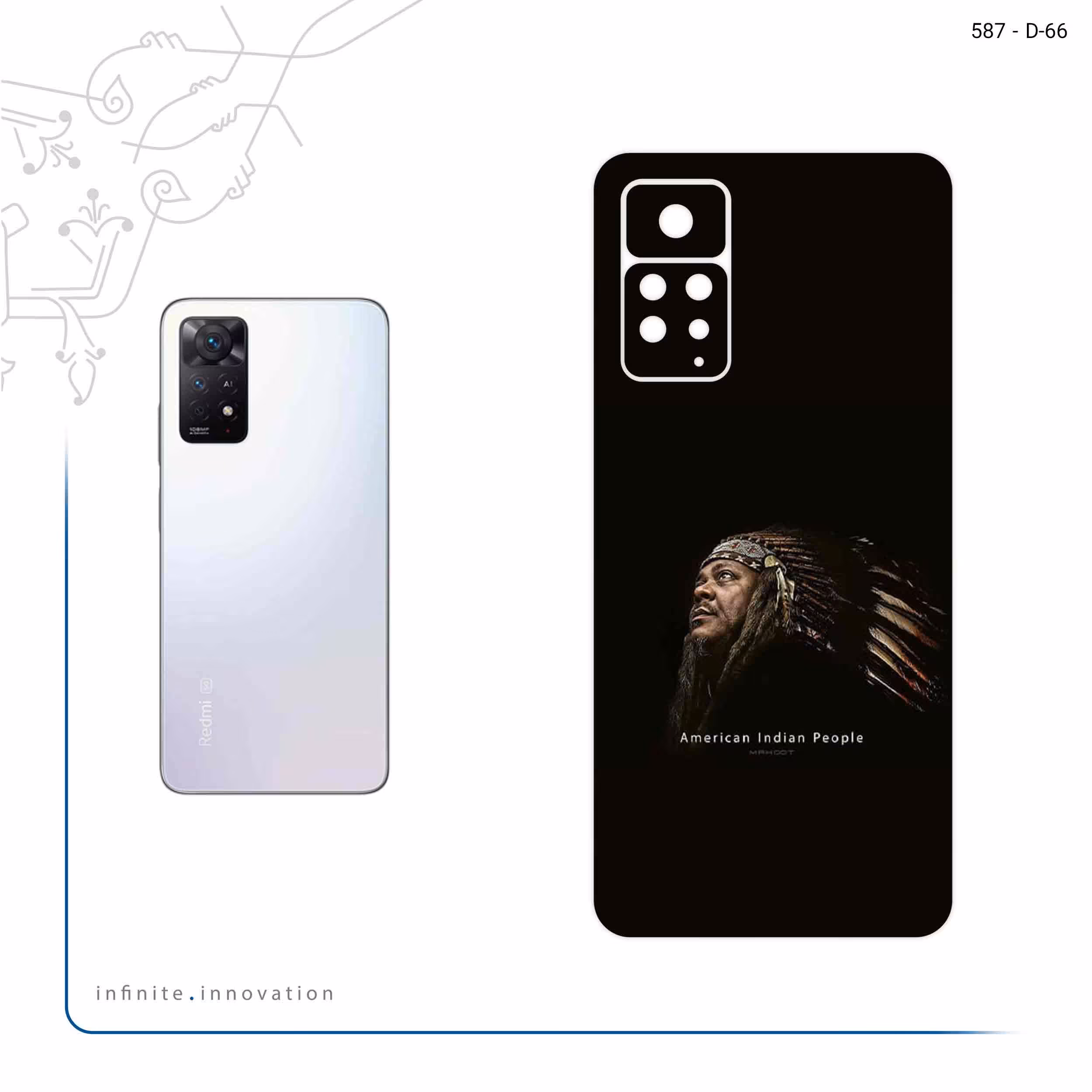 برچسب پوششی ماهوت مدل Portrait of an Indian Man مناسب برای گوشی موبایل شیائومی Redmi Note 11 Pro Plus 5G (India)