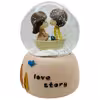 گوی موزیکال مدل پمپی Love Story طرح گنجشک و درخت کد PA4071