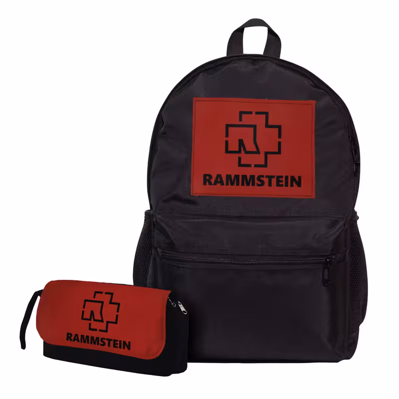 کوله پشتی طرح رامشتاین کد Rammstein به همراه جامدادی | چاوه