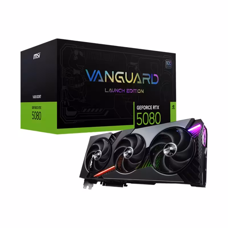 کارت گرافیک ام اس ای GeForce RTX 5080 VANGUARD SOC LAUNCH EDITION 16GB