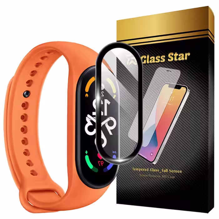 محافظ صفحه نمایش گلس استار مدل GWPM مناسب برای ساعت هوشمند شیائومی Mi Band 7